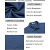 imageCOOFANDY Mens Short Sleeve Button Down Shirt Wrinkle Free Dress Shirts Casual Summer Untucked ShirtDeep Blue