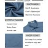 imageCOOFANDY Mens Short Sleeve Button Down Shirt Wrinkle Free Dress Shirts Casual Summer Untucked ShirtDemin Blue