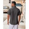 imageCOOFANDY Mens Short Sleeve Button Down Shirt Wrinkle Free Dress Shirts Casual Summer Untucked ShirtGrey