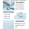 imageCOOFANDY Mens Short Sleeve Button Down Shirt Wrinkle Free Dress Shirts Casual Summer Untucked ShirtLight Blue