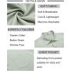 imageCOOFANDY Mens Short Sleeve Button Down Shirt Wrinkle Free Dress Shirts Casual Summer Untucked ShirtLight Green
