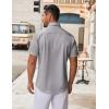 imageCOOFANDY Mens Short Sleeve Button Down Shirt Wrinkle Free Dress Shirts Casual Summer Untucked ShirtLight Grey