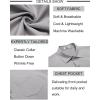 imageCOOFANDY Mens Short Sleeve Button Down Shirt Wrinkle Free Dress Shirts Casual Summer Untucked ShirtLight Grey