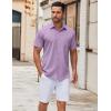imageCOOFANDY Mens Short Sleeve Button Down Shirt Wrinkle Free Dress Shirts Casual Summer Untucked ShirtLight Purple