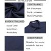imageCOOFANDY Mens Short Sleeve Button Down Shirt Wrinkle Free Dress Shirts Casual Summer Untucked ShirtNavy Blue