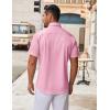 imageCOOFANDY Mens Short Sleeve Button Down Shirt Wrinkle Free Dress Shirts Casual Summer Untucked ShirtPink