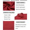 imageCOOFANDY Mens Short Sleeve Button Down Shirt Wrinkle Free Dress Shirts Casual Summer Untucked ShirtRed