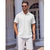 imageCOOFANDY Mens Short Sleeve Button Down Shirt Wrinkle Free Dress Shirts Casual Summer Untucked ShirtWhite