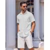 imageCOOFANDY Mens Short Sleeve Button Down Shirt Wrinkle Free Dress Shirts Casual Summer Untucked ShirtWhite