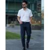 imageCOOFANDY Mens Short Sleeve Dress Shirts Wrinkle Free Button Down Shirts Stain Shield Shirts with PocketWhite