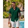 imageCOOFANDY Mens Button Down Shirts Short Sleeve Casual Shirt Summer Beach Wedding ShirtsBright Green
