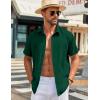 imageCOOFANDY Mens Button Down Shirts Short Sleeve Casual Shirt Summer Beach Wedding ShirtsBright Green