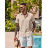 imageCOOFANDY Mens Button Down Shirts Short Sleeve Casual Shirt Summer Beach Wedding ShirtsChampagne
