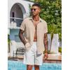imageCOOFANDY Mens Button Down Shirts Short Sleeve Casual Shirt Summer Beach Wedding ShirtsChampagne