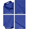 imageCOOFANDY Mens Button Down Shirts Short Sleeve Casual Shirt Summer Beach Wedding ShirtsDeep Blue
