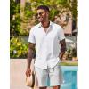 imageCOOFANDY Mens Button Down Shirts Short Sleeve Casual Shirt Summer Beach Wedding ShirtsWhite