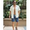 imageCOOFANDY Mens Button Down Shirts Short Sleeve Casual Shirt Summer Beach Wedding ShirtsWhite