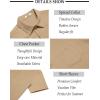 imageCOOFANDY Mens Casual Button Down Shirt Short Sleeve Textured Shirt Summer Beach Vacation Shirts with PocketKhaki