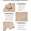 imageCOOFANDY Mens Casual Button Down Shirt Short Sleeve Textured Shirt Summer Beach Vacation Shirts with PocketLight Khaki