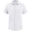 imageCOOFANDY Mens Casual Button Down Shirt Short Sleeve Textured Shirt Summer Beach Vacation Shirts with PocketWhite