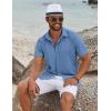 imageCOOFANDY Mens Casual Button Down Shirts Short Sleeve Summer Beach Shirt Fashion Vacation Wedding ShirtsBlue