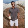 imageCOOFANDY Mens Casual Button Down Shirts Short Sleeve Summer Beach Shirt Fashion Vacation Wedding ShirtsBrown