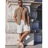 imageCOOFANDY Mens Casual Button Down Shirts Short Sleeve Summer Beach Shirt Fashion Vacation Wedding ShirtsCamel