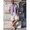 imageCOOFANDY Mens Casual Button Down Shirts Short Sleeve Summer Beach Shirt Fashion Vacation Wedding ShirtsLavender