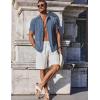 imageCOOFANDY Mens Casual Button Down Shirts Short Sleeve Summer Beach Shirt Fashion Vacation Wedding ShirtsNavy
