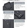 imageCOOFANDY Mens Casual Shirt Long Sleeve Casual Button Down Shirt for Men Summer Beach Wedding ShirtDark Gray