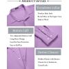 imageCOOFANDY Mens Casual Shirt Long Sleeve Casual Button Down Shirt for Men Summer Beach Wedding ShirtLavender