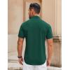 imageCOOFANDY Mens Casual Short Sleeve Button Down Shirts Summer Untucked Wrinkle Free ShirtsDark Green