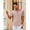 imageCOOFANDY Mens Casual Short Sleeve Button Down Shirts Summer Untucked Wrinkle Free ShirtsLight Pink
