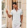 imageCOOFANDY Mens Casual Short Sleeve Button Down Shirts Summer Untucked Wrinkle Free ShirtsWhite