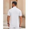 imageCOOFANDY Mens Casual Short Sleeve Button Down Shirts Summer Untucked Wrinkle Free ShirtsWhite