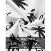 imageCOOFANDY Mens Casual Short Sleeve Button Down Shirts Textured Summer Beach Shirts Hawaiian Floral Vacation ShirtsWhitecoconut Tree