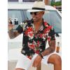 imageCOOFANDY Mens Hawaiian Shirt Short Sleeve Button Down Shirt Tropical Summer Beach ShirtAnimalparrot