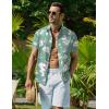 imageCOOFANDY Mens Hawaiian Shirt Short Sleeve Button Down Shirt Tropical Summer Beach ShirtFlowergreen