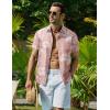 imageCOOFANDY Mens Hawaiian Shirt Short Sleeve Button Down Shirt Tropical Summer Beach ShirtFlowerhibiscus