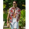 imageCOOFANDY Mens Hawaiian Shirt Short Sleeve Button Down Shirt Tropical Summer Beach ShirtFlowerlily