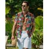 imageCOOFANDY Mens Hawaiian Shirt Short Sleeve Button Down Shirt Tropical Summer Beach ShirtMonsteraorange