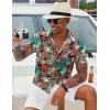 imageCOOFANDY Mens Hawaiian Shirt Short Sleeve Button Down Shirt Tropical Summer Beach ShirtMonsteraorange