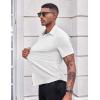 imageCOOFANDY Mens Casual Button Down Shirts Stretch Short Sleeve Business Dress Shirt with PocketWhite