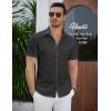 imageCOOFANDY Mens Summer Beach Vacation Shirt Casual Short Sleeve Button Down Shirt for MenBlack