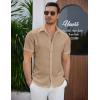 imageCOOFANDY Mens Summer Beach Vacation Shirt Casual Short Sleeve Button Down Shirt for MenDark Khaki