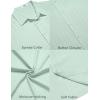 imageCOOFANDY Mens Summer Beach Vacation Shirt Casual Short Sleeve Button Down Shirt for MenIce Green