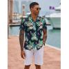 imageCOOFANDY Hawaiian Shirts for Men Short Sleeve Casual Button Down Shirt Tropical Summer Beach ShirtFlamingo Green