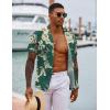 imageCOOFANDY Hawaiian Shirts for Men Short Sleeve Casual Button Down Shirt Tropical Summer Beach ShirtGreen Palm Tree
