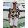 imageCOOFANDY Hawaiian Shirts for Men Short Sleeve Casual Button Down Shirt Tropical Summer Beach ShirtTropical Print