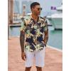 imageCOOFANDY Hawaiian Shirts for Men Short Sleeve Casual Button Down Shirt Tropical Summer Beach ShirtTropical Print